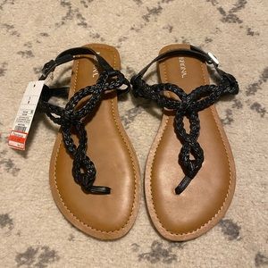 Black Strappy Sandals Merona